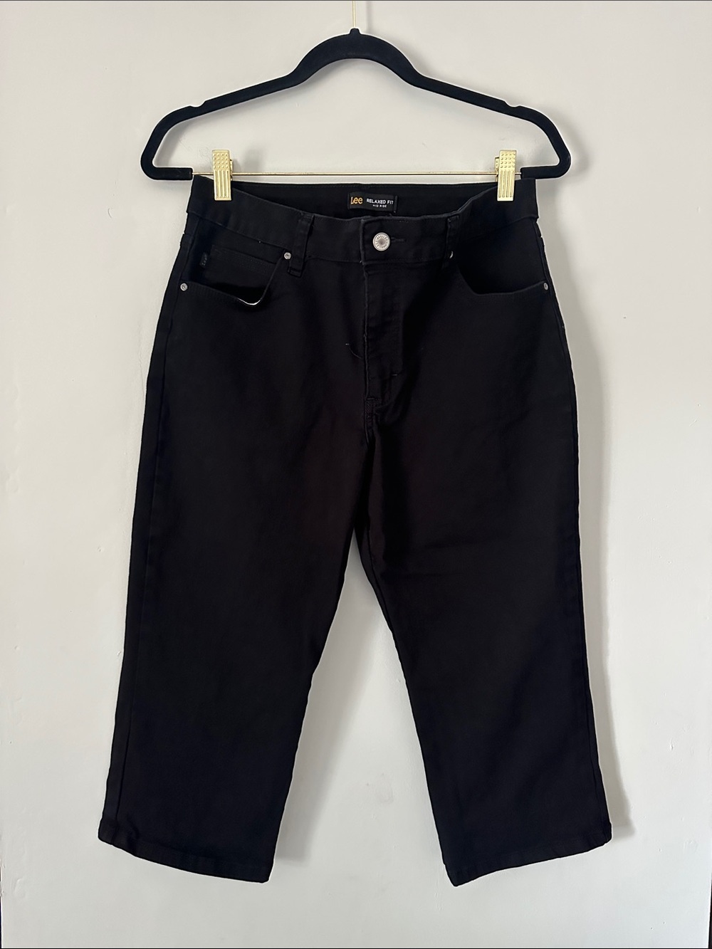 Lee Women's Black Cropped Capri Pants Size 10